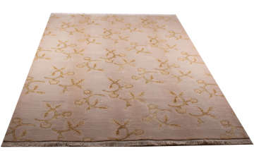 İpekli Modern Kaşmir Yünü El Halısı