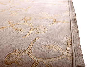 İpekli Modern Kaşmir Yünü El Halısı