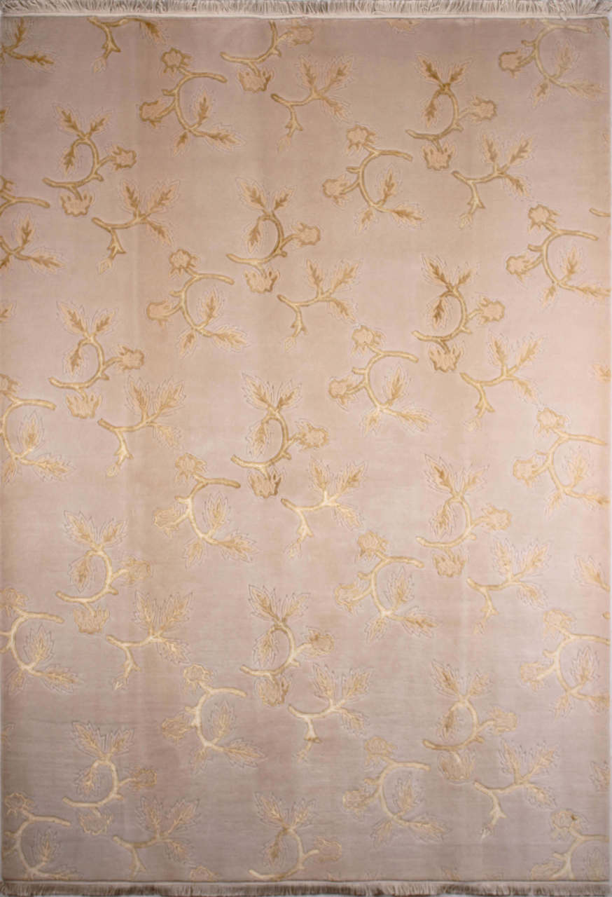 İpekli Modern Kaşmir Yünü El Halısı