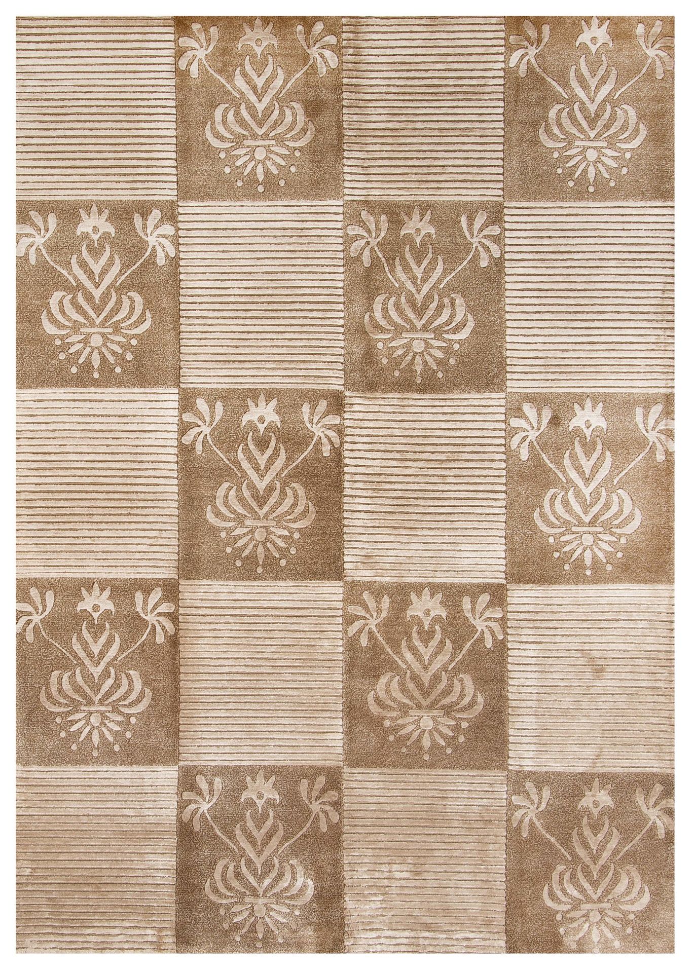 Damask Desenli Fitilli El Halısı
