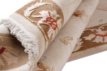 Handmade Carpet with Brown Border and Edge Border
