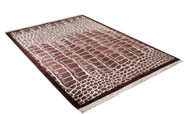 Crocodile Patterned Handmade Carpet