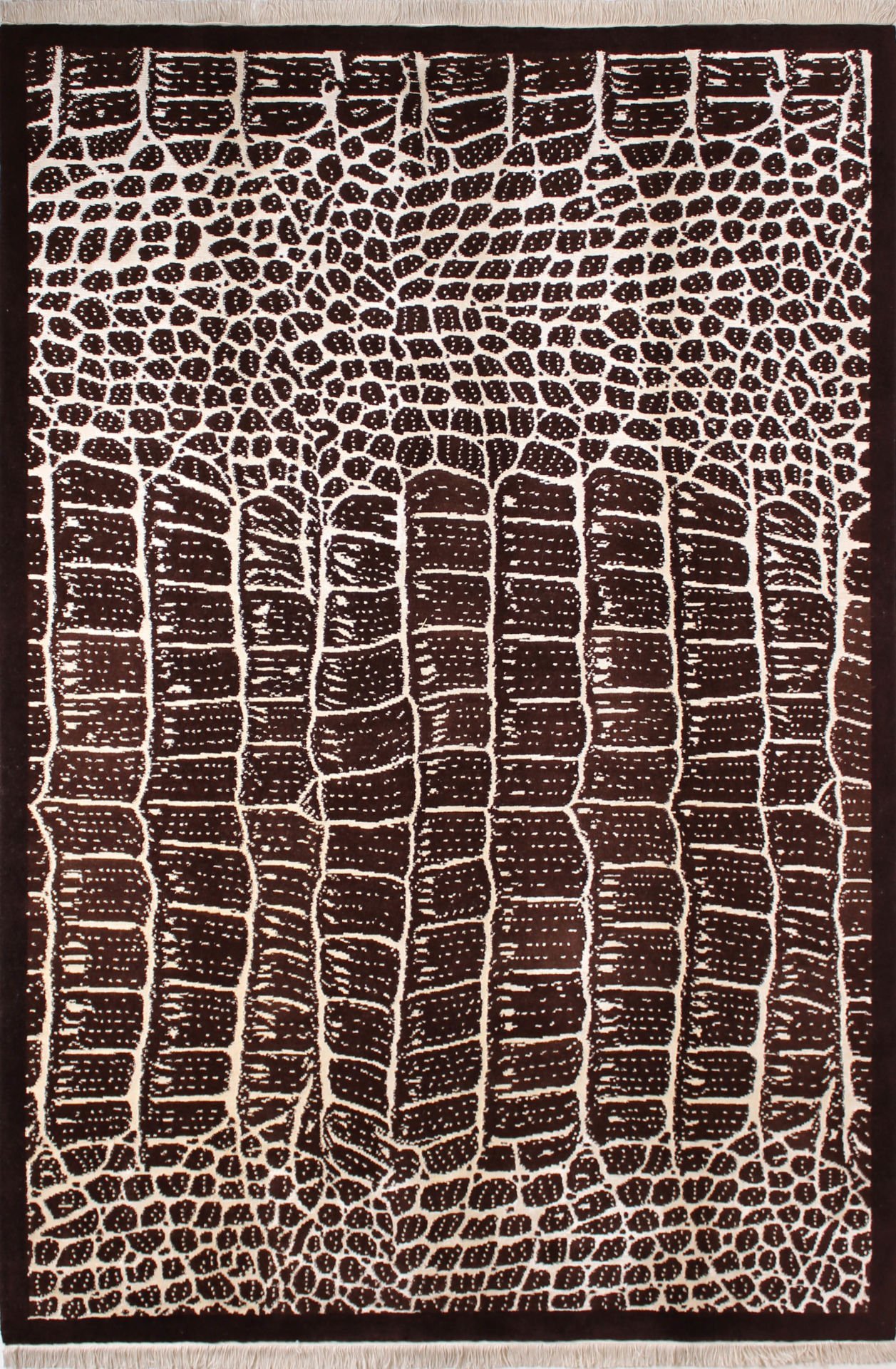 Crocodile Patterned Handmade Carpet