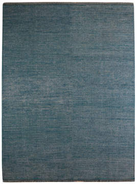 Düz Desensiz Mavi Bambu Halı