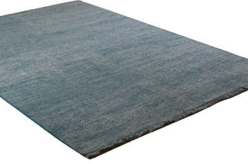 Düz Desensiz Mavi Bambu Halı