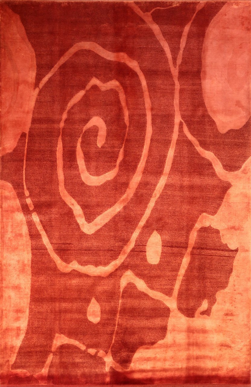 Modern Artsilk Kırmızı Halı