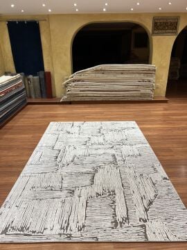 Modern Desenli Viskon Makine Halısı