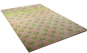 Yeşil Damla Desenli El Halısı