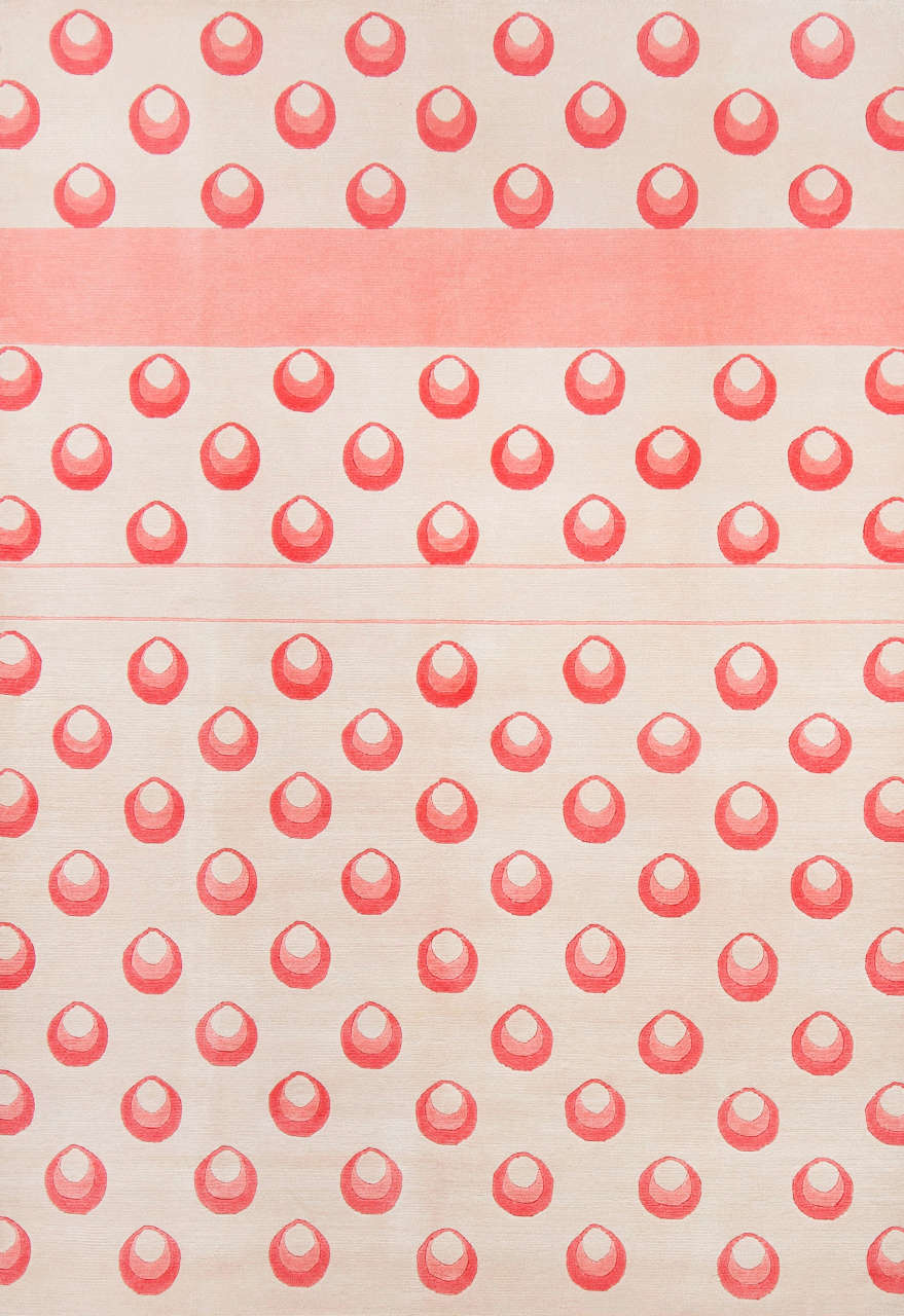 Pembe Toplu Yün Halı