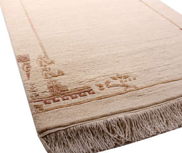 Krem Modern Koridor Halısı