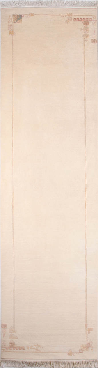 Krem Modern Koridor Halısı