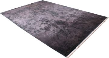 Shiny Black Bamboo Rug