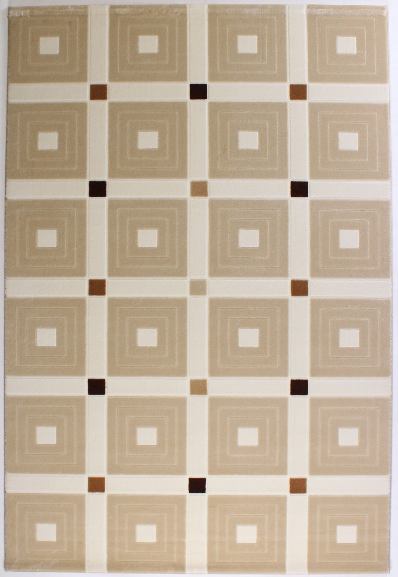 Kare Desenli Modern Halı