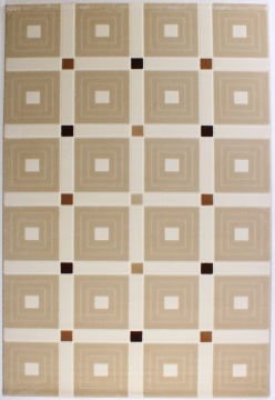 Kare Desenli Modern Halı