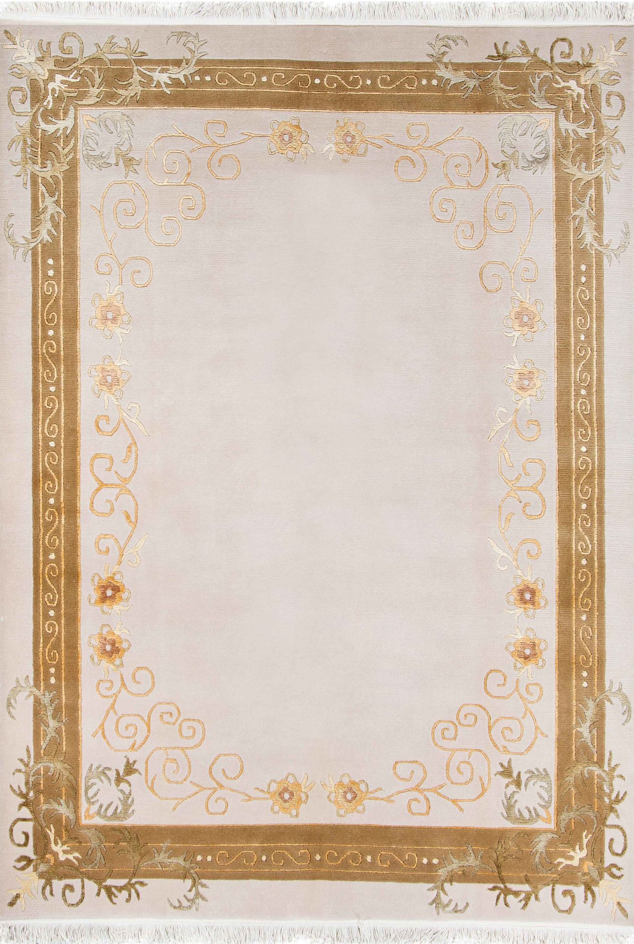 Ortası Desensiz Bordürlü El Halısı