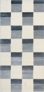 Modern Desenli Gri Kareli Makine Halısı