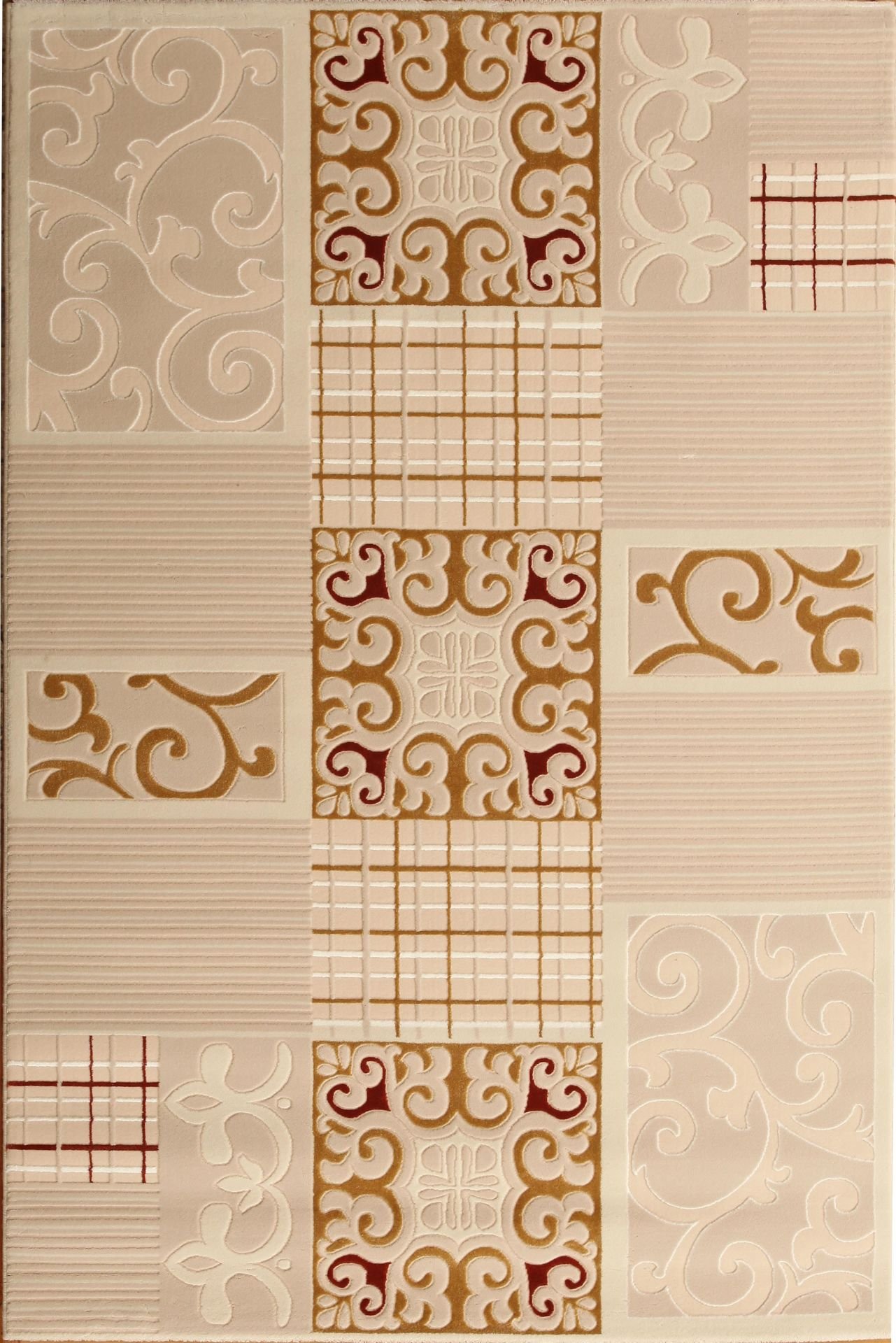 Modern Desenli Açık Renk Halı