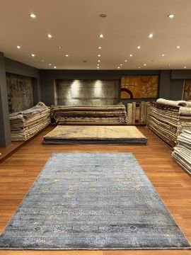 Tasarım Eskitme Bambu Halı