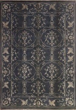 İpekli Lacivert El Halısı