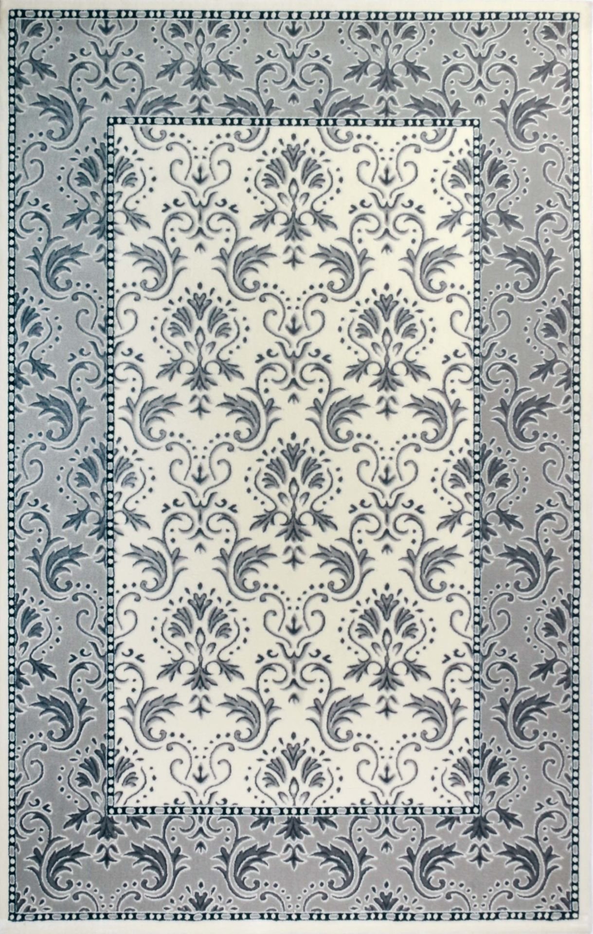 Grey Edged Classic Machine Rug