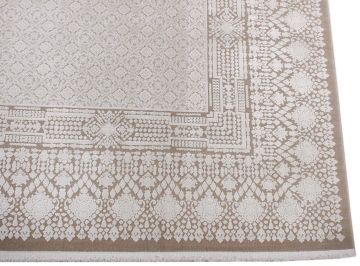 Ekru Renkli Klasik Bambu Halı