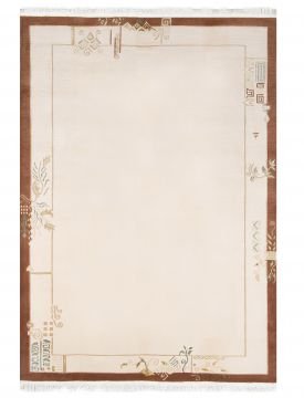 Kenar Deseni İpekli Nepal Halı