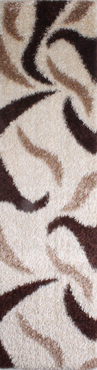 Krem Kahve Akrilik Shaggy Halı