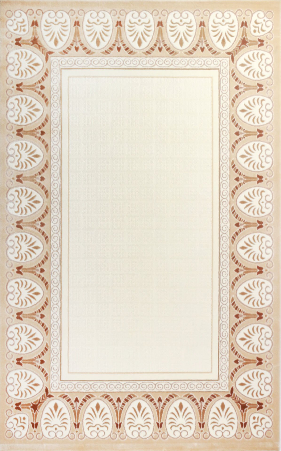 Grey Bordered Machine Made Carpet