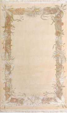 Yaprak Desenli İpekli El Halısı