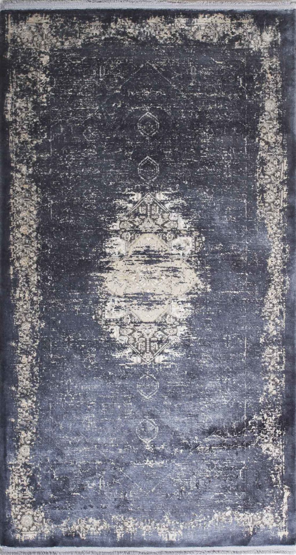 Denim Mavi Renkli Mutfak Halısı