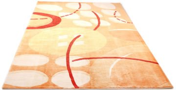 Modern Desenli Turuncu El Halısı