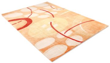 Modern Desenli Turuncu El Halısı