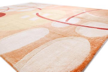 Modern Desenli Turuncu El Halısı