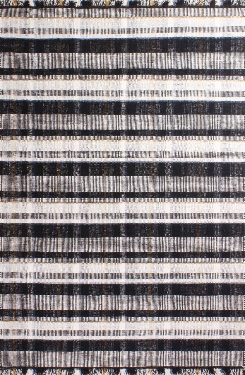 Siyah Beyaz Retro Kilim
