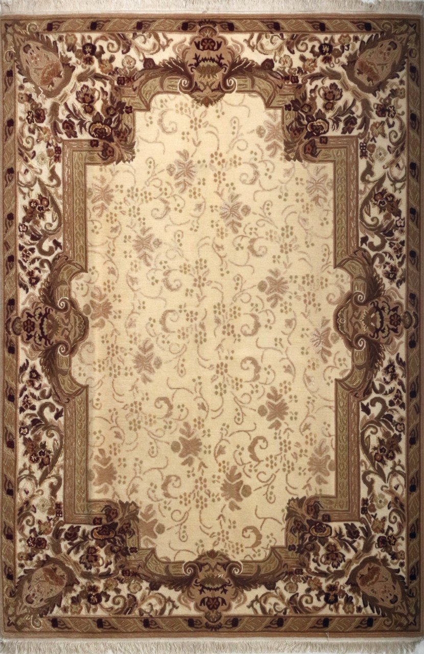 Ottoman Desenli İpekli El Halısı