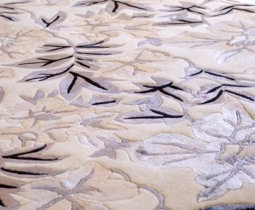 Desenleri İpek Çiçekli Halı