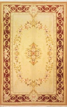Bordo Kenarlı Yün Kilim
