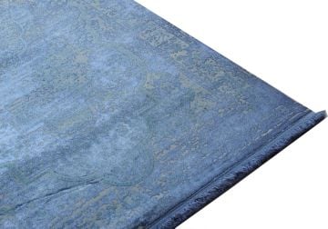 Blue Bamboo Carpet with Classical Motifs