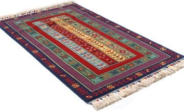 Şal Desenli Yün El Halısı