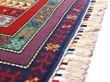 Şal Desenli Yün El Halısı