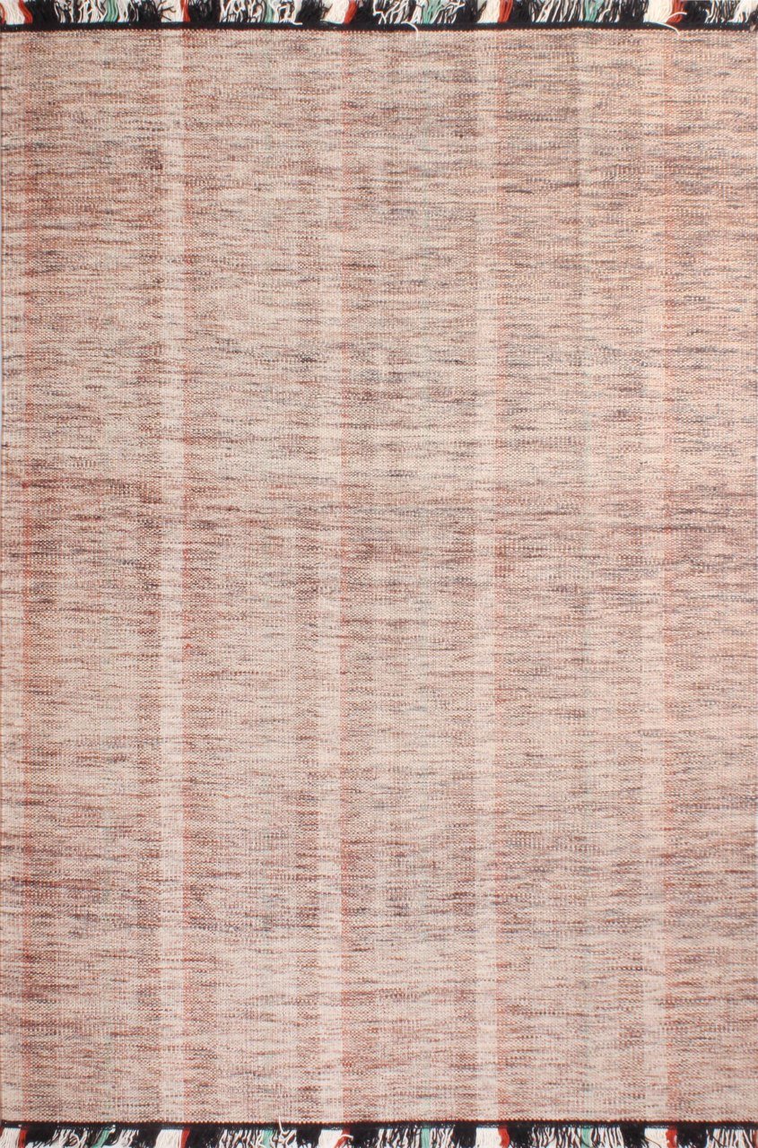 Color Plaid Fringed Rug