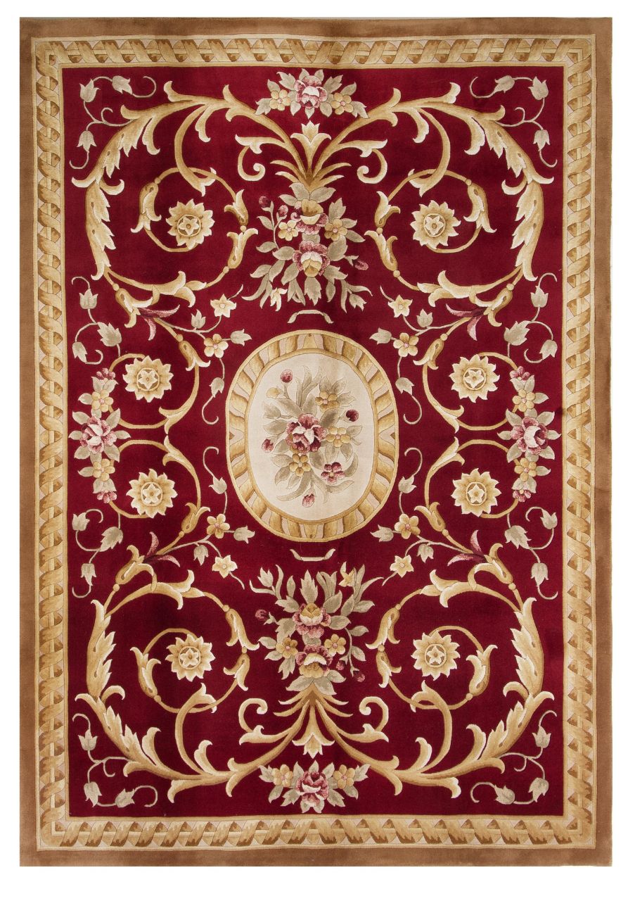 İpekli Bordo İnce Çin Halısı