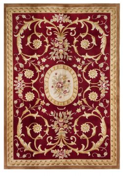 İpekli Bordo İnce Çin Halısı