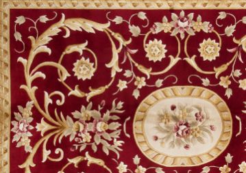 İpekli Bordo İnce Çin Halısı