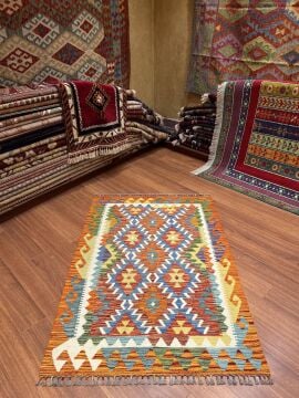 Renkli Küçük Boy Afgan Kilimi