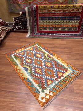 Renkli Küçük Boy Afgan Kilimi