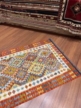 Turuncu Renk Afgan Kilimi