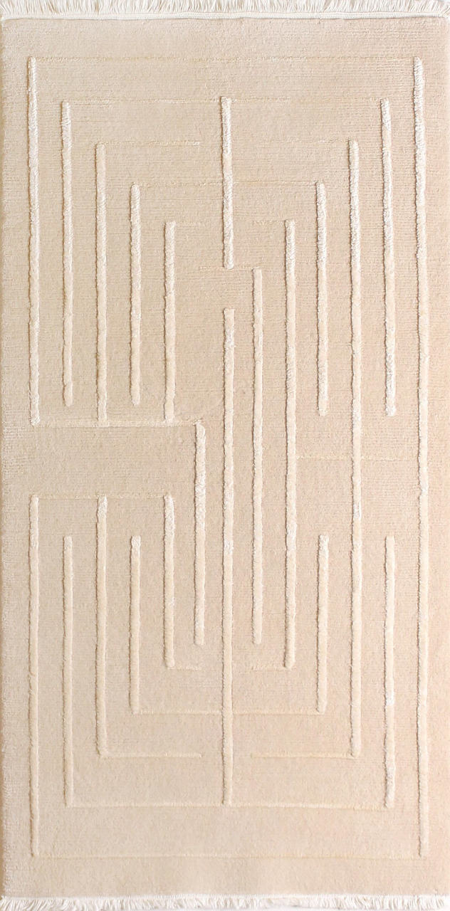 Modern Bej El Halısı