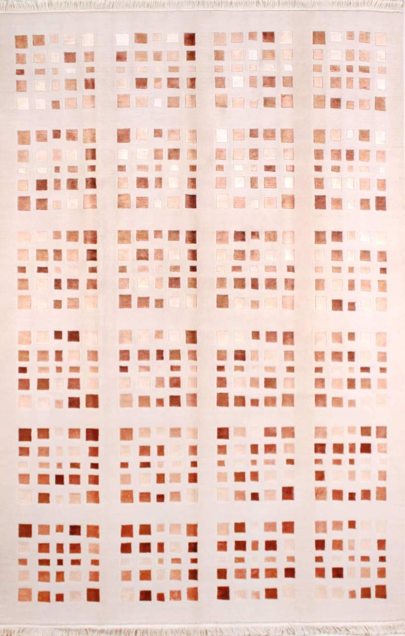 Modern Geometrik Desenli El Halısı