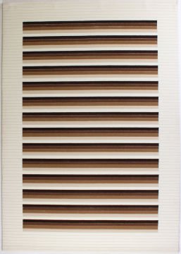 Kahve Bej Çizgili Halı